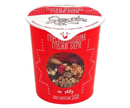 Био мюсли Горски плодове и Годжи бери Muslify 2GO 85 г