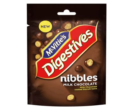 Шоколадови дражета McVitie's milk chocolate Nibbles 120гр.
