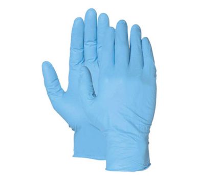 Ръкавици без талк нитрилни 100бр S размер сини - кутия