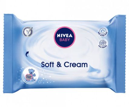Мокри кърпички с лек крем Nivea Baby Soft & Cream 63бр
