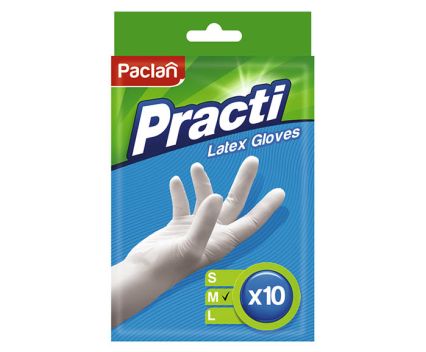 Комплект домакински ръкавици Paclan Practi 10 бр латекс