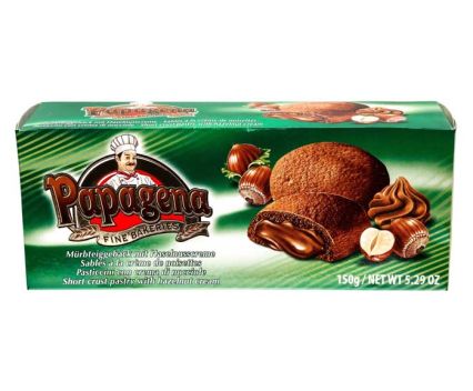 Бисквити с лешников пълнеж Papagena 150гр