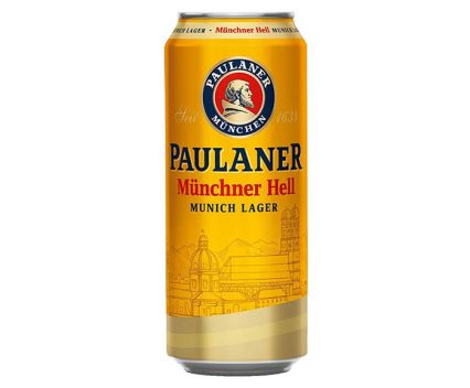 Бира Paulaner Munchner Hell 4.9% Кен 500 мл