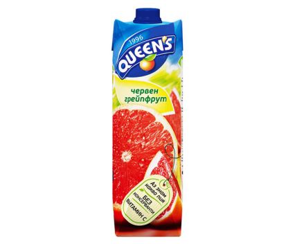Плодова напитка Червен грейпфрут Queen's 1 л