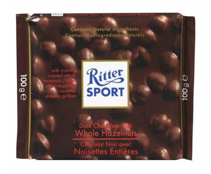 Черен шоколад с цели лешници Ritter Sport 100 г