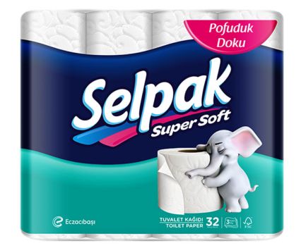 Тоалетна хартия Selpak бяла 3 пл. 32 бр