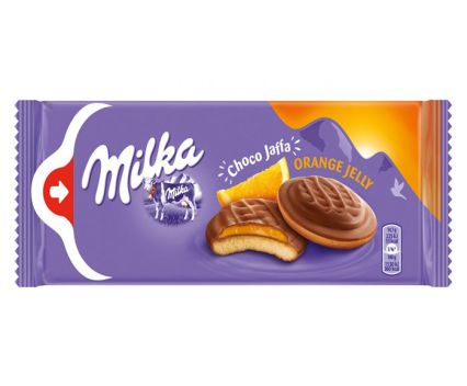 Шоколадови бисквити Milka ChocoJaffa портокал 147 г