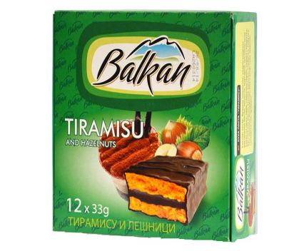 Сухи пасти Balkan тирамису и лешници 12 бр 396 г
