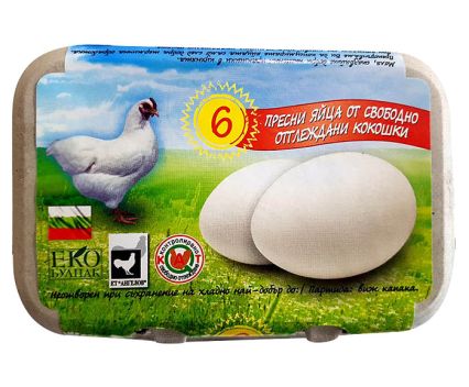 Яйца от Свободно Пасящи Кокошки Размер L 6 бр 