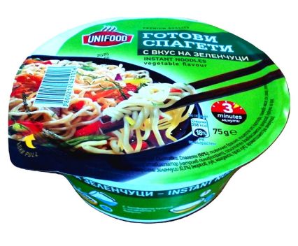 Инстантни спагети - зеленчуци в купа UniFood 75 г