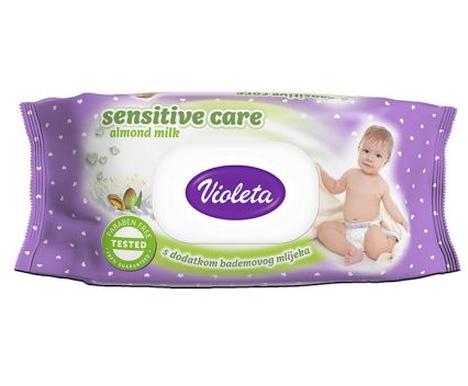 Бебешки мокри кърпички Violeta Бадем 56 бр
