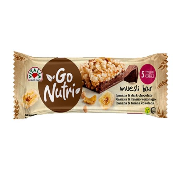 Мюсли бар Vitalia Go Nutri шоколад и банан 25 г