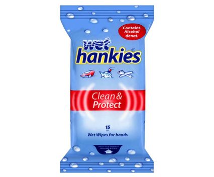 Мокри Кърпички Hankies Clean & Protect Antibacterial 15 бр