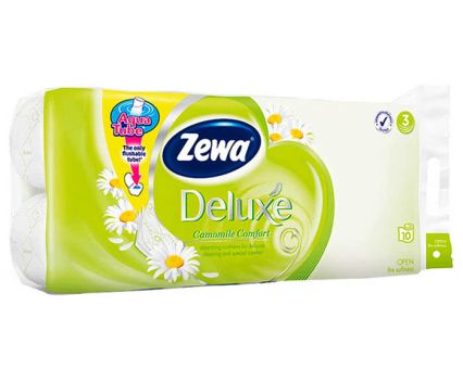Тоалетна хартия Zewa Deluxe Camomile 3 пл. 10 бр