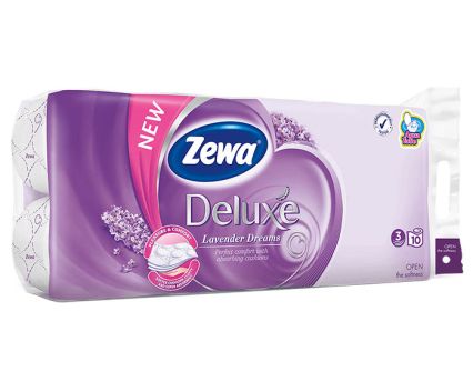 Тоалетна хартия Zewa Deluxe Lavender 3 пл. 10 бр