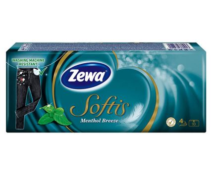 Носни кърпички Zewa Softis Menthol Breeze 4 пл 10 бр