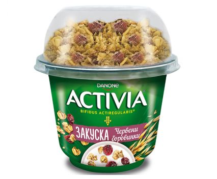 Активиа Закуска Червени Боровинки и Гранола 188 г