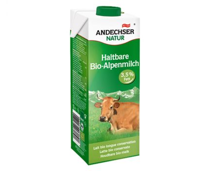 Био Краве Прясно Мляко Andechser UHT 1.5 % 1 л