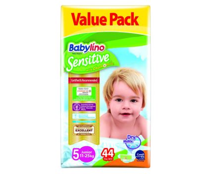 Бебешки пелени Babylino Sensitive 11-16 кг 44 бр