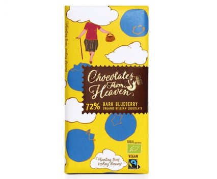 Био Черен шоколад 72% с боровинки Chocolates from Heaven 100 г