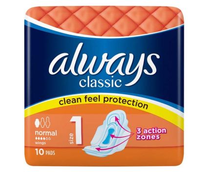 Дамски превръзки Always Classic Normal 10 бр