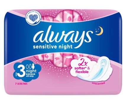 Дамски превръзки Always Sensitive Ultra Night 7 бр.