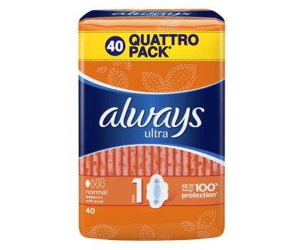 Дамски превръзки Always Ultra Normal Quattro Pack 40 бр