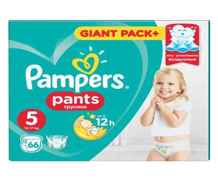 Бебешки Памперс Гащички Pampers Pants 5 (12-17 кг) 66 бр