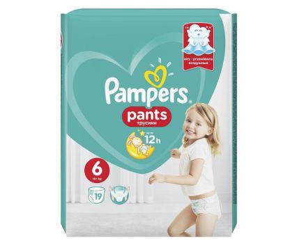Бебешки памперс гащички Pampers Pants 15+ кг, 19 броя