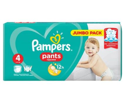 Бебешки Гащички Pampers Pants 4 (9-15 кг) 52 бр