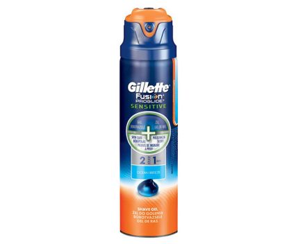 Гел за бръснене Gillette Fusion Proglide Sensitive Ocean Breeze 2в1 за чувствителна кожа 170мл