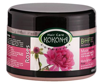 Силиконова маска за коса Роза Kokona B.H.F. Botanica 400мл K - за третирана коса и изтощени краища