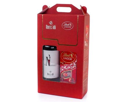 Подаръчен Комплект Lindor и Червено вино Ross Idi