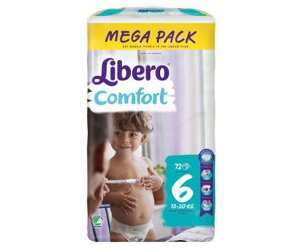 Бебешки пелени Libero Comfort 13-20 кг 72 броя