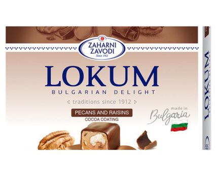 Локум с Орехи, Стафиди и Какаова Глазура 170 г