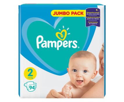 Пелени Pampers New Baby 2 (4-8) Jumbo Pack 94 бр