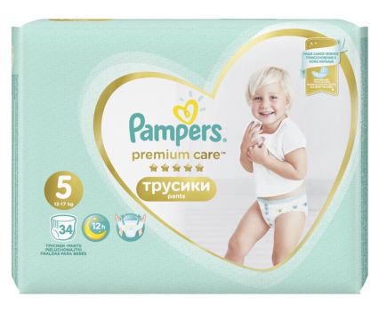 Бебешки Памперс Гащички Pampers Premium Care 5 (12-17) 34 бр