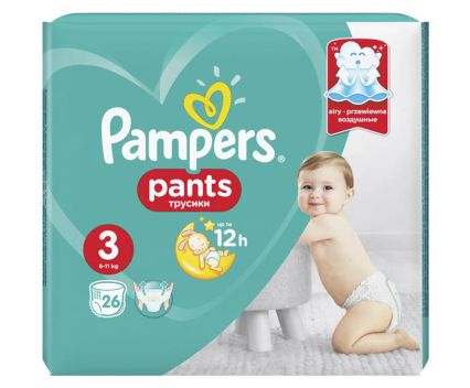 Бебешки памперс гащички Pampers Pants 3 (6-11) 26 броя