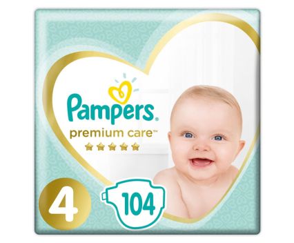 Бебешки Пелени Pampers Premium Care 4 (9-14 кг) 104 бр