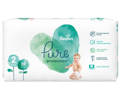 Пелени Pampers Pure Protection 2 (4-8) 39 бр
