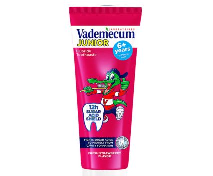 Детска паста за зъби Vademecum Junior  6+ години с вкус на ягода