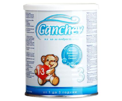 Преходно мляко Ганчев за малки деца 3 1-3 години с Пребиотик 400 г