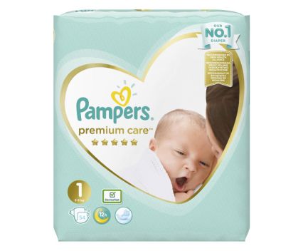 Бебешки Пелени Pampers Premium Care 1 (2-5 кг) 54 бр