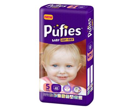 Бебешки пелени Pufies Art+Dry 5  11-20 кг, 48 бр