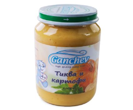 Пюре Ганчев тиква и картофи от 4-тия месец 190 г