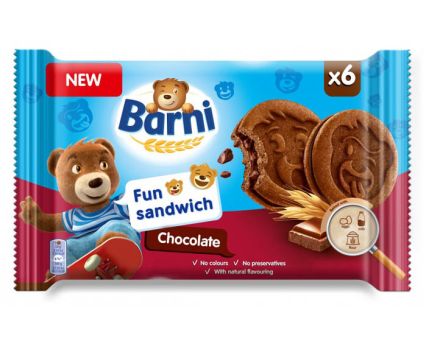 Бисквити Barni сандвич шоколад 180 г