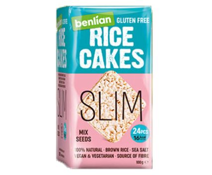 Оризов Снакс с Микс Семена Benlian Food Rice Cakes Slim 100 г - Без Глутен
