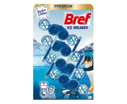 Ароматизатор за тоалетна Bref Premium Ice Breaker 4 бр. x 50 г