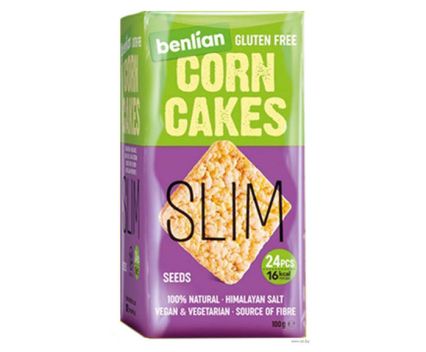 Царевичен Снакс Benlian Food Corn Cakes Slim Seeds 100 г - Без Глутен