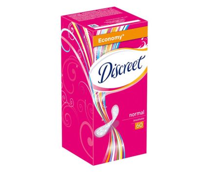 Ежедневни дамски превръзки Discreet Normal 0% парфюм 60 бр
